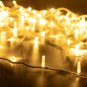 Светодиодная гирлянда ARD-STRING-CLASSIC-10000-WHITE-100LED-FLASH WARM (230V, 7W) (Ardecoled, IP65, 1 год)