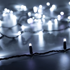 Светодиодная гирлянда ARD-STRING-CLASSIC-10000-BLACK-100LED-FLASH WHITE (230V, 7W) (Ardecoled, IP65, 1 год)