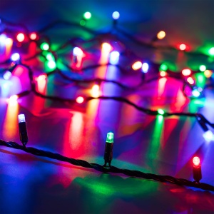 Светодиодная гирлянда ARD-STRING-CLASSIC-10000-BLACK-100LED-LIVE RGB (230V, 7W) (Ardecoled, IP65, 1 год)