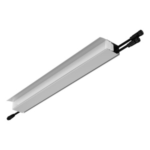 Модерн Флэт 9 500мм (18Вт/м) 24В DC 4 пикс. RGBW DMX CRI80 4000К Опал (Профиль, козырек, транзитное штепсельное соединение)